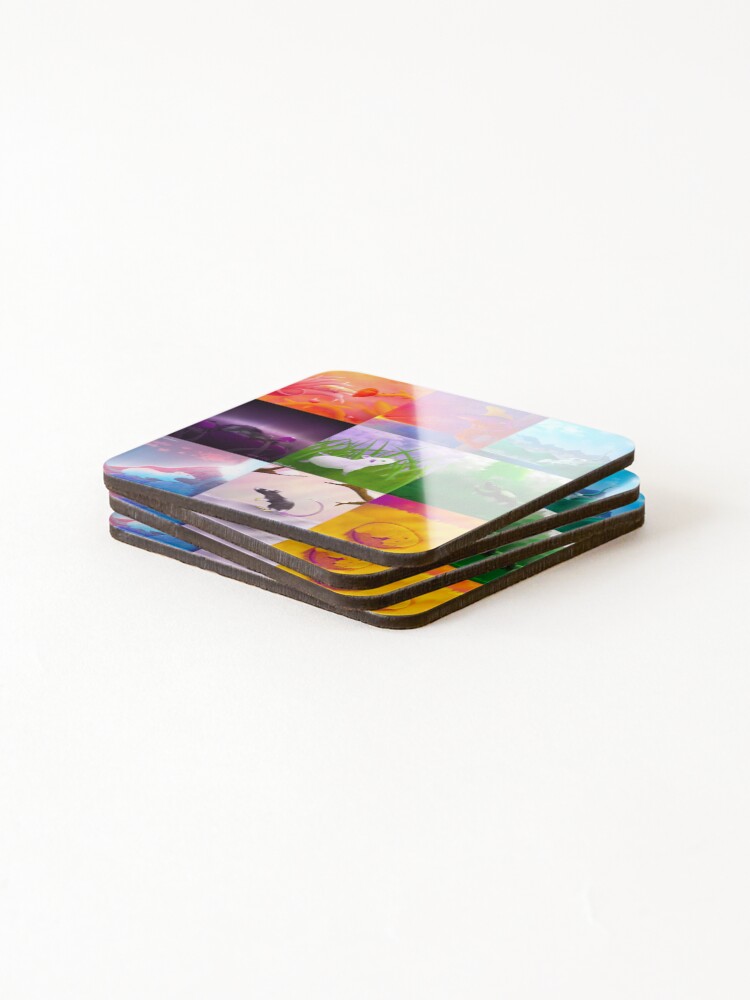 Thumbnail 4 of 5, Coasters (Set of 4), Pride Rats Collection (Full Collection with Backgrounds) designed and sold by Transcendragons.