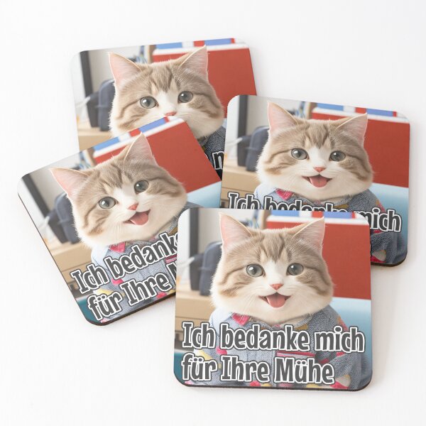 Artikelvorschau, KI-generierte Katze 02 „Ich bedanke mich für Ihre Mühe“ entworfen und verkauft von Cliff-Qi.