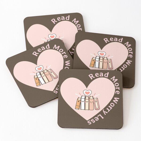 Item preview, Read More Worry Less - Books In Heart Shape designed and sold by Wiss2Arts.