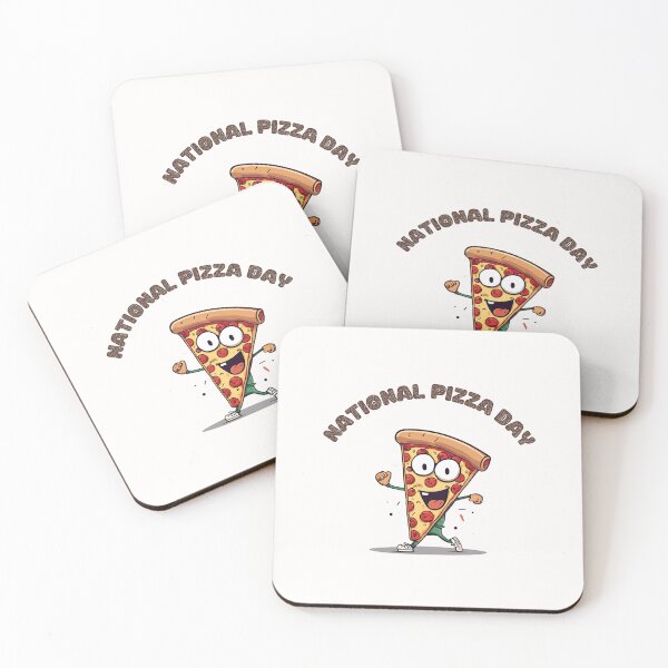 Item preview, cartoon-style slice of pizza dancing  designed and sold by teacherpeiyuan.