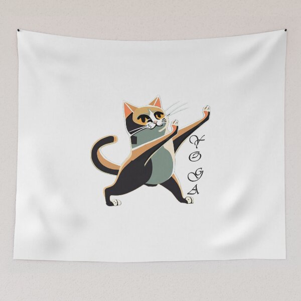 Item preview, A cat practicing yoga designed and sold by SebSun.