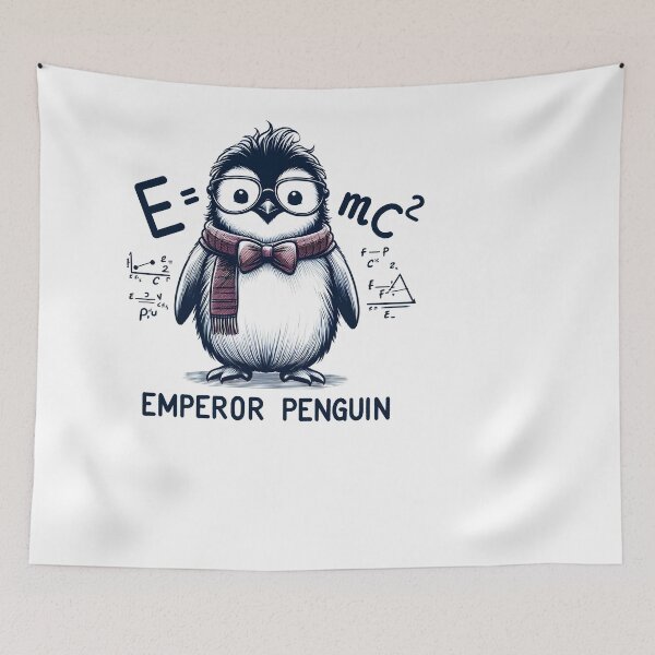 Item preview, Smarty-pants Penguin: E=mc^2 (Emperor Penguin) designed and sold by Dungeon-Depot.