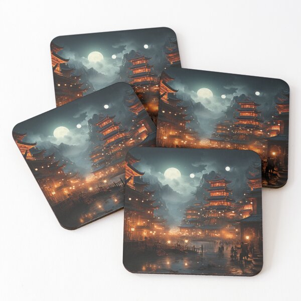 Item preview, Midnight in Ancient China: Lantern-lit High-Rise Homes designed and sold by CrystalShop9.
