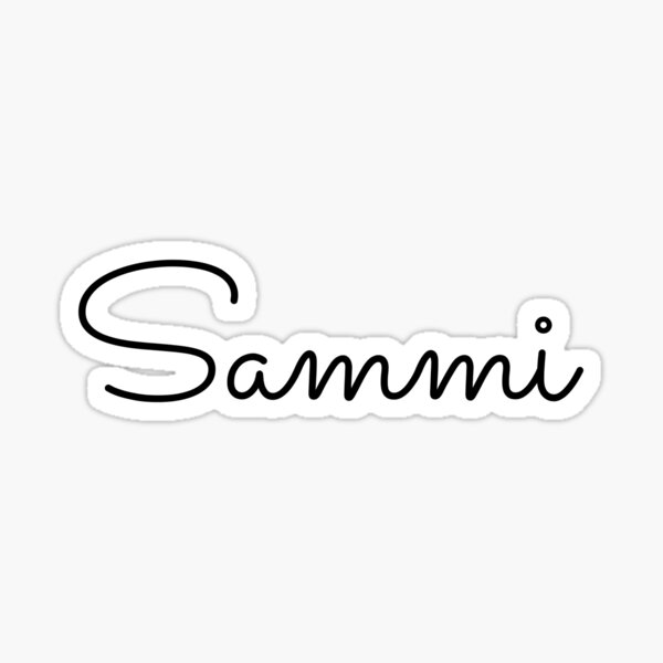 Artikel-Vorschau von Schreibendes Sammi-Namensschild (schwarz), designt und verkauft von NormadWorld.
