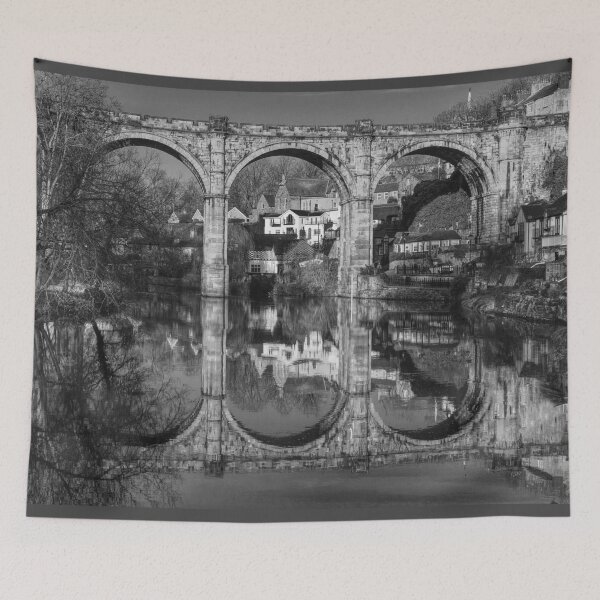 Item preview, Knaresborough Viaduct BW designed and sold by Alisonchambers2.