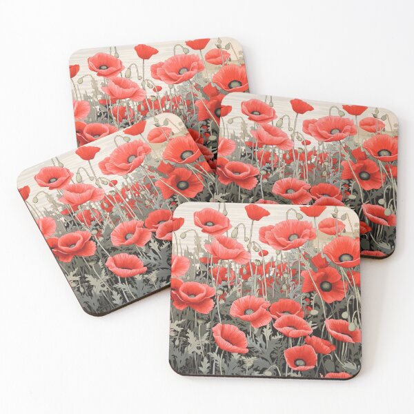 Item preview, beautiful poppies in summer, meadow designed and sold by Mauswohn.