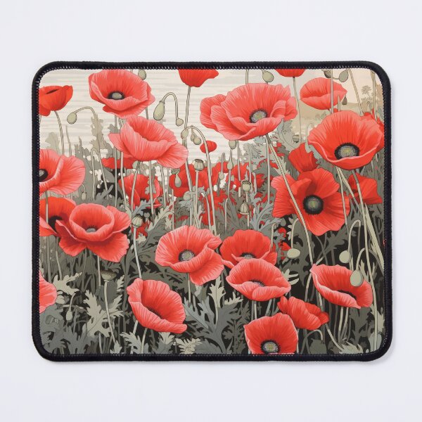 Item preview, beautiful poppies in summer, meadow designed and sold by Mauswohn.