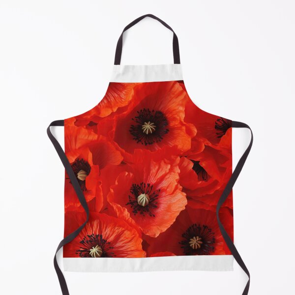 Item preview, Poppy Tile 30: Crimson Whispers in a Field of Silk, Black-Eyed Beauties in Sun-Kissed Tissue Paper. designed and sold by TheBrainArt.
