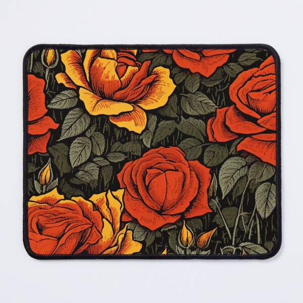 Item preview, Rose Tile 01: Thorny Fragrance Embracing Crimson Crown Jewels in a Velvet Symphony designed and sold by TheBrainArt.