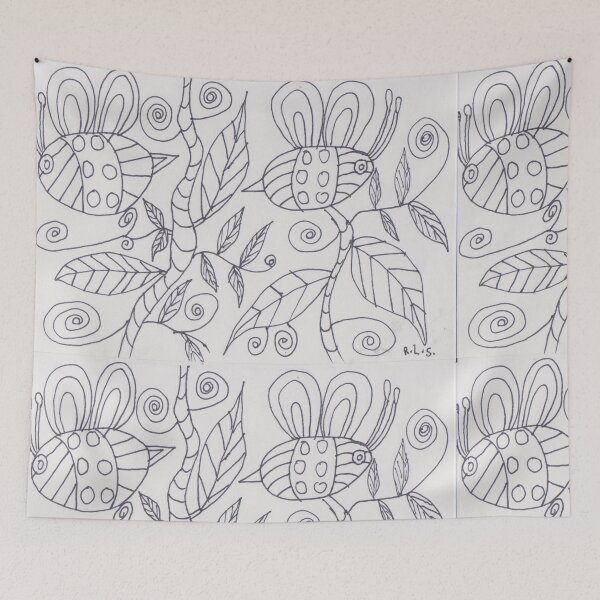 Item preview, Art Thèrapie - Bees n Vines designed and sold by ArtistRebeccaLS.
