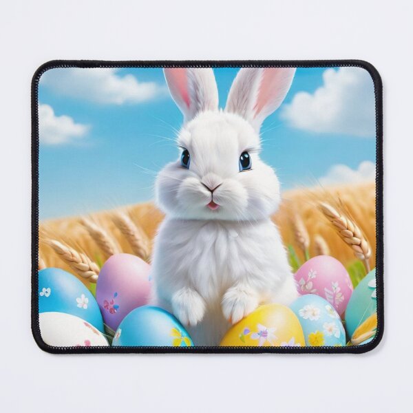 Item preview, Colorful Festive Easter Eggs Easter Bunny Spring Flowers Version 22 designed and sold by DreamingAwake1.