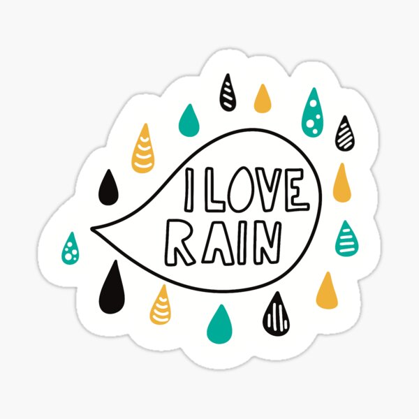 Ich liebe Regen solo Design Sticker