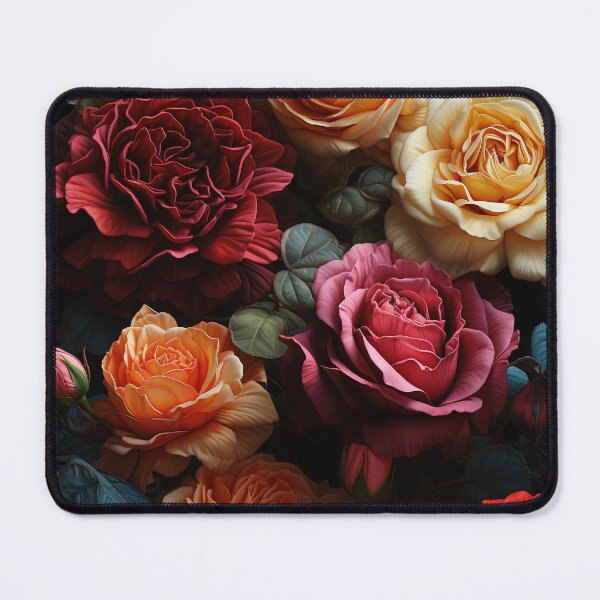 Item preview, Rose Tile 04: Thorny Fragrance Embracing Crimson Crown Jewels in a Velvet Symphony designed and sold by TheBrainArt.