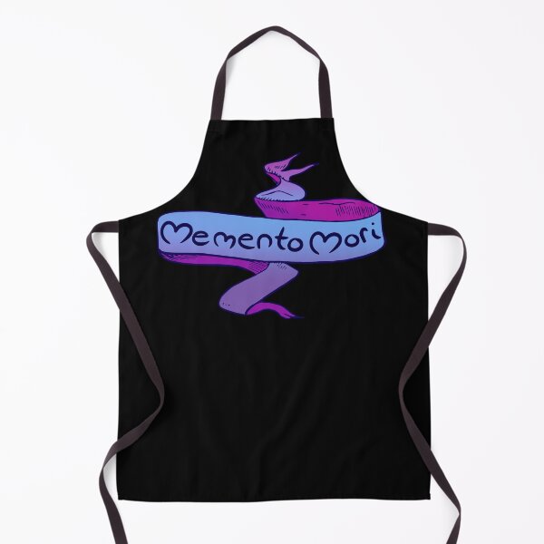 Item preview, Memento Mori (Latin: Remember your death) on blue and purple ribbon designed and sold by TheCatholicLady.