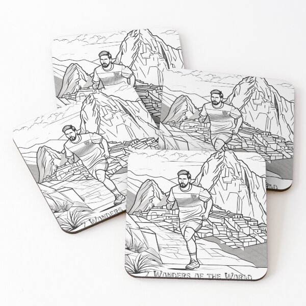 Item preview, Messi 7 World Wonders Art Gift designed and sold by The-GOAT-Store.