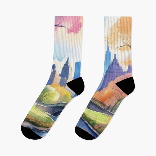 Item preview, Central Park of NYC in watercolor painting 2 designed and sold by Warih.