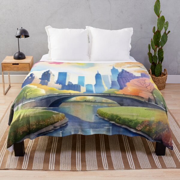 Item preview, Central Park of NYC in watercolor painting 2 designed and sold by Warih.