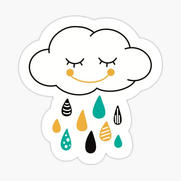Liebevolle Regenwolke Sticker