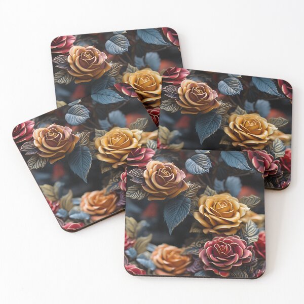 Item preview, Rose Tile 06: Thorny Fragrance Embracing Crimson Crown Jewels in a Velvet Symphony designed and sold by TheBrainArt.