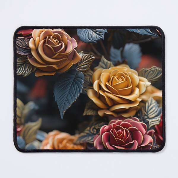 Item preview, Rose Tile 06: Thorny Fragrance Embracing Crimson Crown Jewels in a Velvet Symphony designed and sold by TheBrainArt.