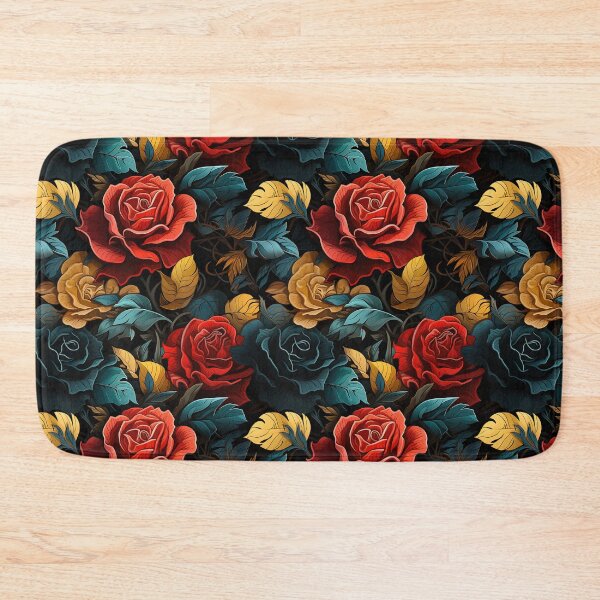Item preview, Rose Tile 07: Thorny Fragrance Embracing Crimson Crown Jewels in a Velvet Symphony designed and sold by TheBrainArt.