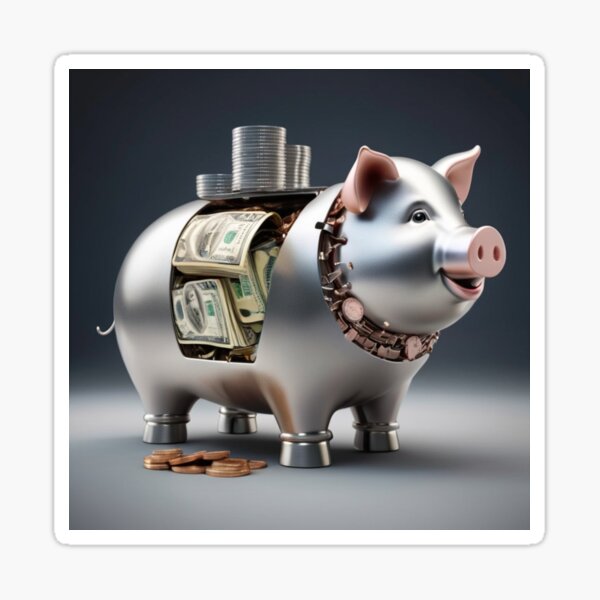 Item preview, Pig metal piggy bank designed and sold by jsebouvi.