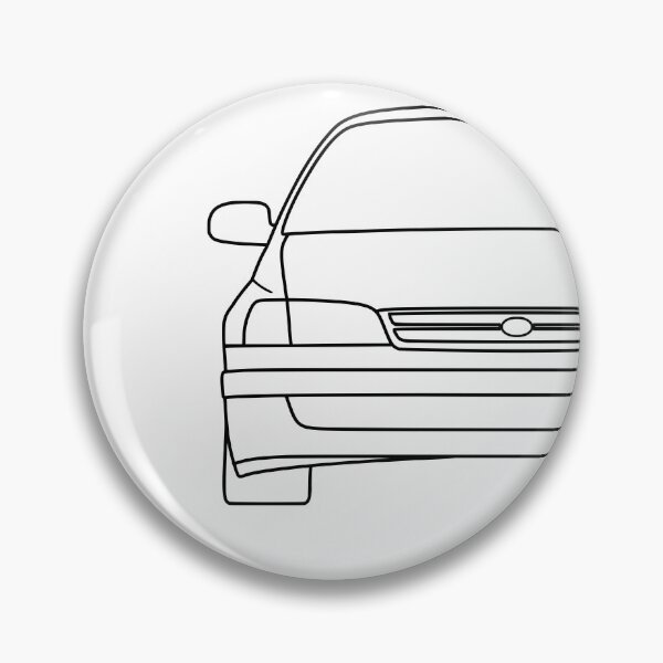 Item preview, Toyota Carina Corona Caldina E T190 black lined art designed and sold by EdimDesign.