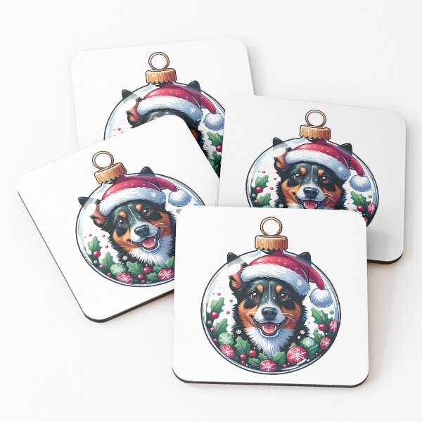 Item preview, Lancashire heeler cute christmas hat in a Christmas bubble designed and sold by ChataMaroon.