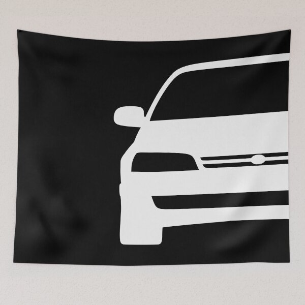 Item preview, Toyota Carina Corona Caldina E T190 white silhouette art designed and sold by EdimDesign.