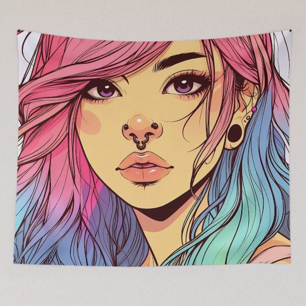 Item preview, Rebel Rose: A Portrait of Edgy Beauty designed and sold by Vitalka-uk.