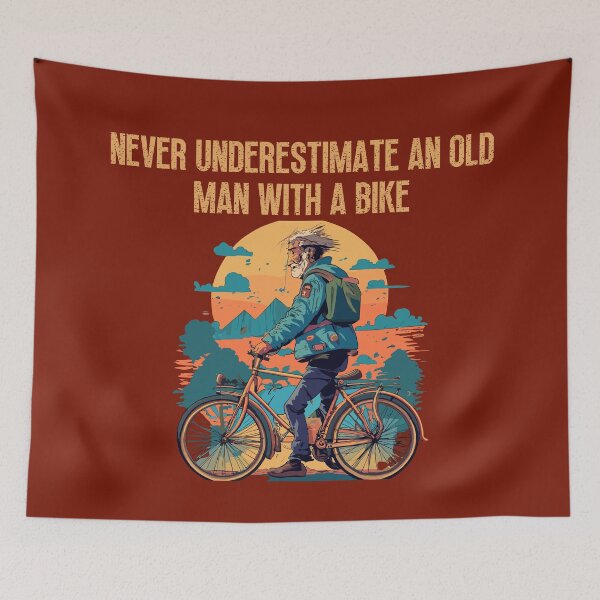Item preview, Never Underestimate An Old Man With A Bike designed and sold by box-artshop.