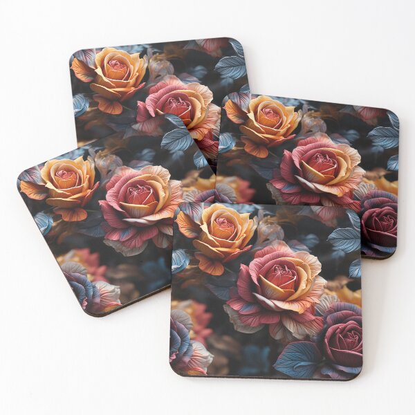 Item preview, Rose Tile 09: Thorny Fragrance Embracing Crimson Crown Jewels in a Velvet Symphony designed and sold by TheBrainArt.