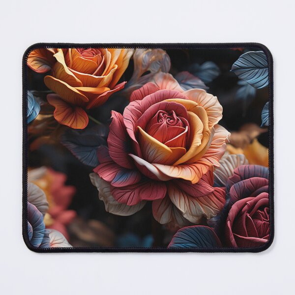 Item preview, Rose Tile 09: Thorny Fragrance Embracing Crimson Crown Jewels in a Velvet Symphony designed and sold by TheBrainArt.