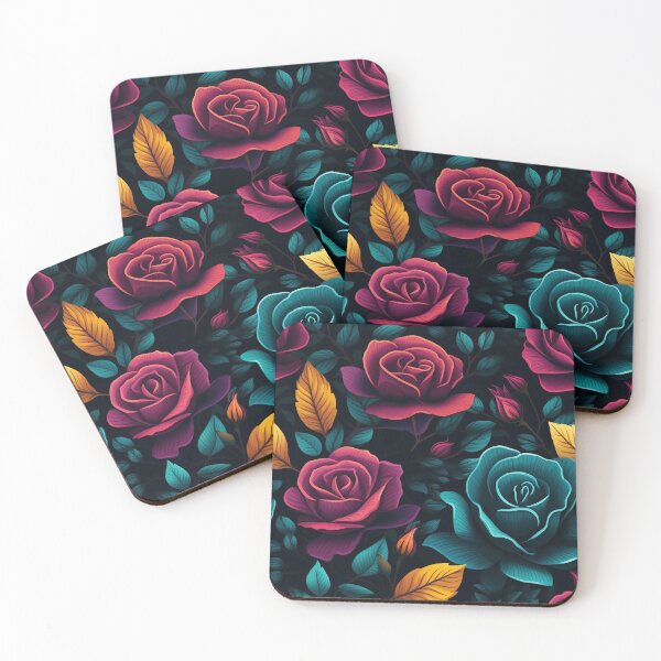 Item preview, Rose Tile 10: Thorny Fragrance Embracing Crimson Crown Jewels in a Velvet Symphony designed and sold by TheBrainArt.