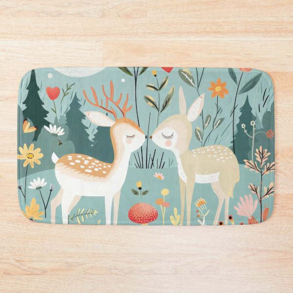 Item preview, Wildflowers deer moon - childrens room designed and sold by FlowersColorful.