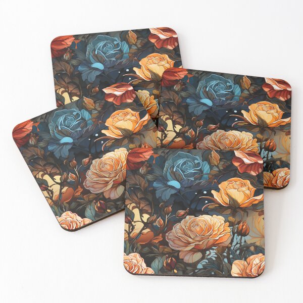 Item preview, Rose Tile 15: Thorny Fragrance Embracing Crimson Crown Jewels in a Velvet Symphony designed and sold by TheBrainArt.