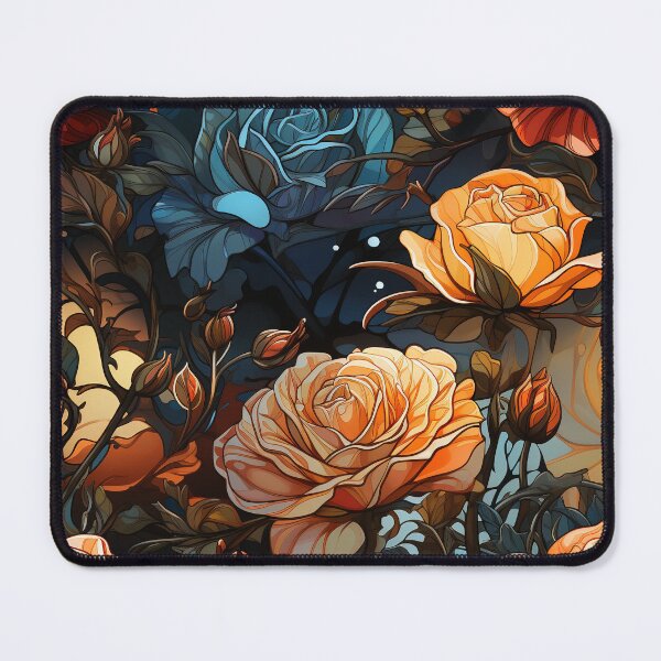 Item preview, Rose Tile 15: Thorny Fragrance Embracing Crimson Crown Jewels in a Velvet Symphony designed and sold by TheBrainArt.
