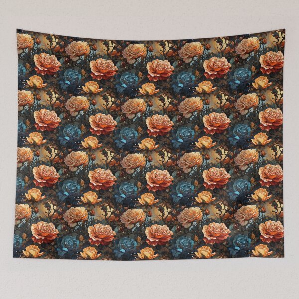 Item preview, Rose Tile 15: Thorny Fragrance Embracing Crimson Crown Jewels in a Velvet Symphony designed and sold by TheBrainArt.