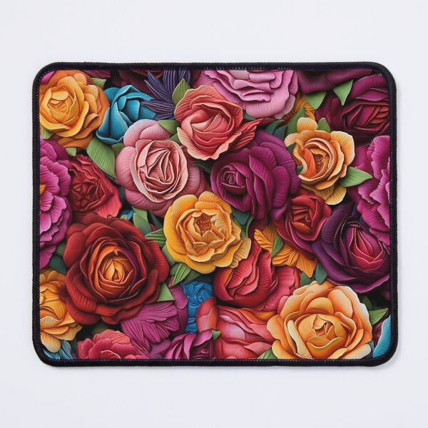 Item preview, Rose Tile 19: Thorny Fragrance Embracing Crimson Crown Jewels in a Velvet Symphony designed and sold by TheBrainArt.