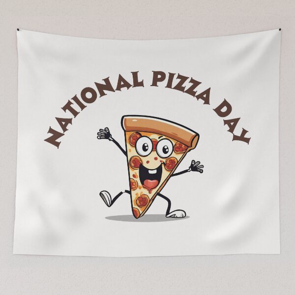 Item preview, cartoon-style slice of pizza dancing  designed and sold by teacherpeiyuan.