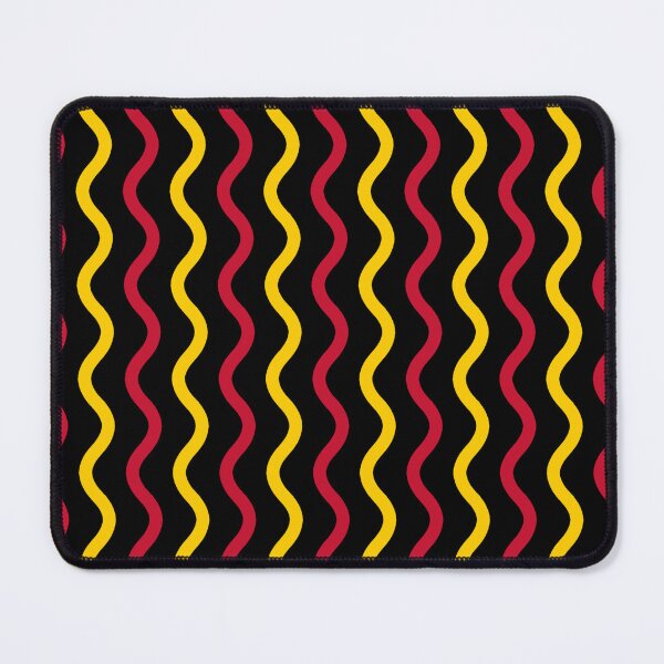Item preview, Black Yellow Red Belgium Tricolor Wavy Lines Vertical Stripes European Pattern designed and sold by PenguinForests.