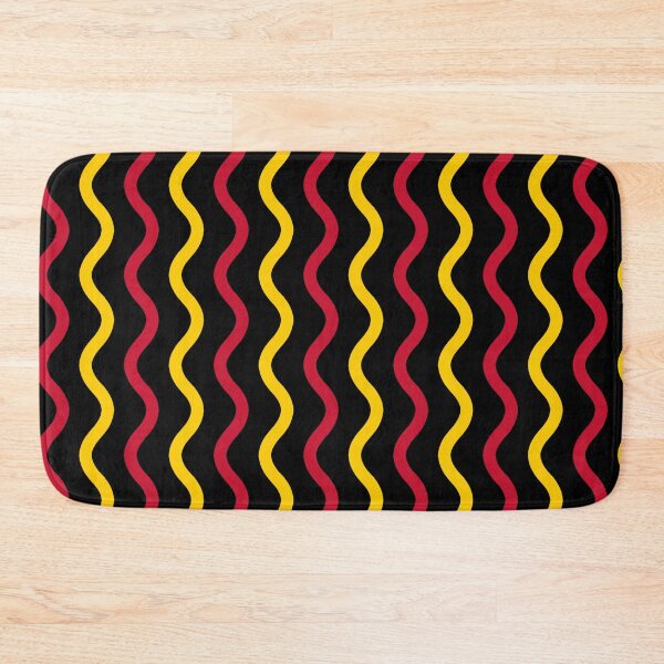 Item preview, Black Yellow Red Belgium Tricolor Wavy Lines Vertical Stripes European Pattern designed and sold by PenguinForests.