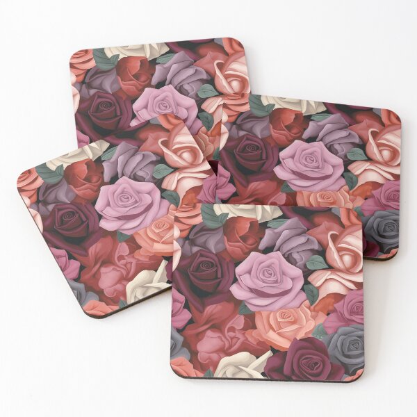 Item preview, Rose Tile 21: Thorny Fragrance Embracing Crimson Crown Jewels in a Velvet Symphony designed and sold by TheBrainArt.