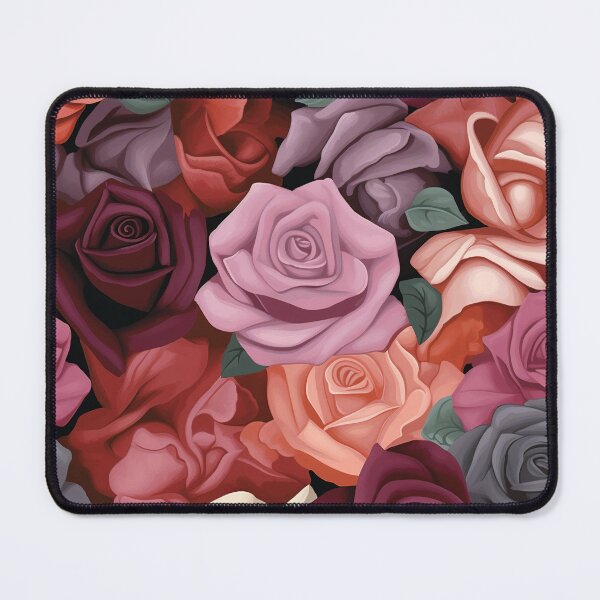 Item preview, Rose Tile 21: Thorny Fragrance Embracing Crimson Crown Jewels in a Velvet Symphony designed and sold by TheBrainArt.