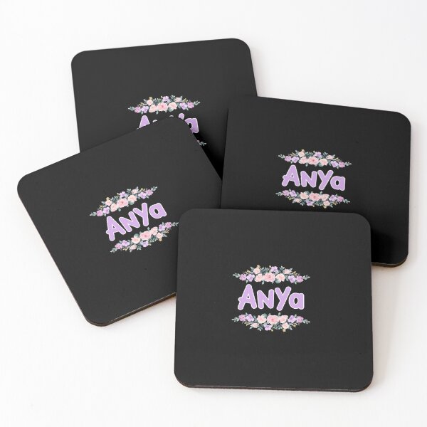 Item preview, Purple Flower Anya Name Label (Black) designed and sold by NormadWorld.