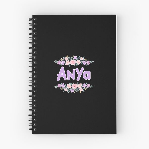 Item preview, Purple Flower Anya Name Label (Black) designed and sold by NormadWorld.
