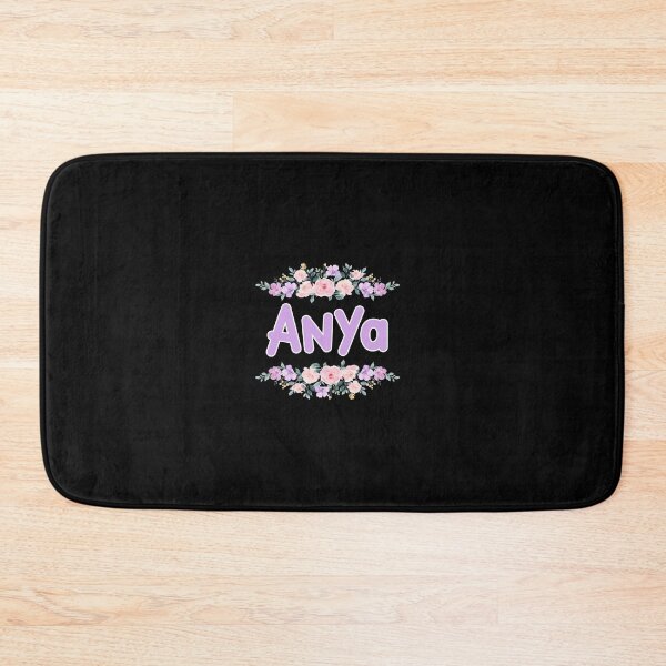 Item preview, Purple Flower Anya Name Label (Black) designed and sold by NormadWorld.