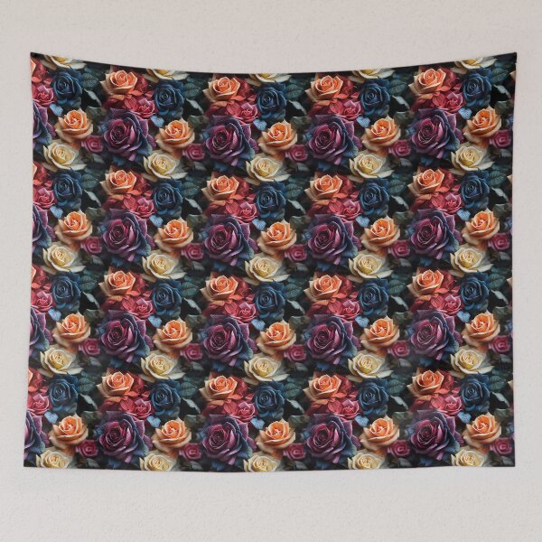 Item preview, Rose Tile 22: Thorny Fragrance Embracing Crimson Crown Jewels in a Velvet Symphony designed and sold by TheBrainArt.