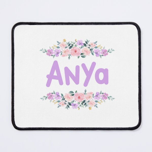 Item preview, Purple Flower Anya Name Label designed and sold by NormadWorld.