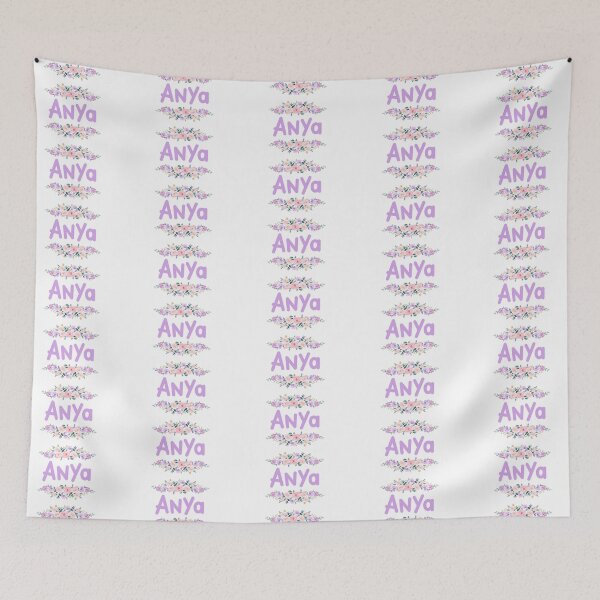Item preview, Purple Flower Anya Name Label designed and sold by NormadWorld.